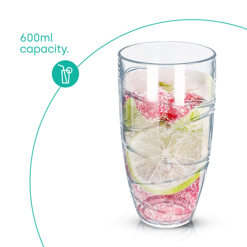 Swirl Plastic Tumbler Set of 4