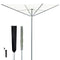 LIVIVO 45M 4-Arm Rotary Clothes Airer Round Arms - Grey Sage Green with Spike & Cover