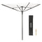 4-Arm Rotary Clothes Airer - Black