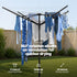 4-Arm Rotary Clothes Airer - Black
