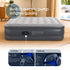 airzzZ SlumberPlus Air Bed Double - High Raised with Built-in Electric Pump - Grey Flocked