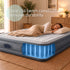 airzzZ SlumberPlus Air Bed Double - High Raised with Built-in Electric Pump - Grey Flocked