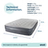 airzzZ SlumberPlus Air Bed Double - High Raised with Built-in Electric Pump - Grey Flocked