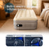 airzzZ SlumberPlus Air Bed Single - High Raised with Built-in Electric Pump - Beige Flocked