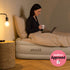 airzzZ SlumberPlus Air Bed Single - High Raised with Built-in Electric Pump - Beige Flocked