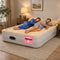 airzzZ SlumberPlus Air Bed Double - High Raised with Built-in Electric Pump - Beige Flocked