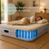 airzzZ SlumberPlus Air Bed Double - High Raised with Built-in Electric Pump - Beige Flocked