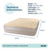 airzzZ SlumberPlus Air Bed Double - High Raised with Built-in Electric Pump - Beige Flocked