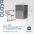Clayr HumiDrop Refillable Interior Dehumidifier 1000ml - Grey 2 Refill Bags
