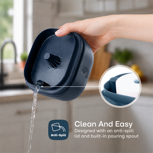 Clayr Reusable Dehumidifier 1000ml - 2 Refill Tabs Silicon Anti-Spill - Navy