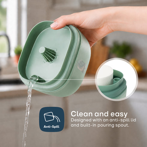 Clayr Reusable Dehumidifier 1000ml - 2 Refill Tabs Silicon Anti-Spill - Sage