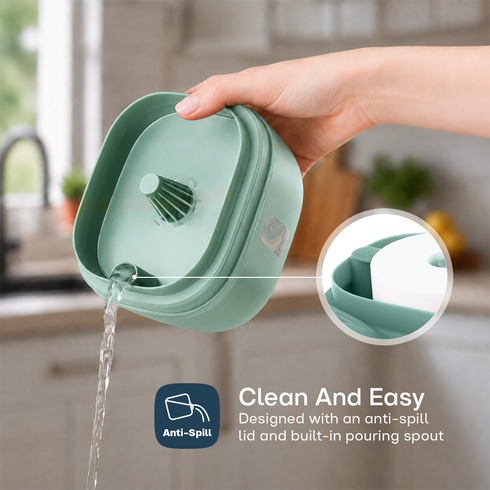 Clayr Reusable Dehumidifier 1000ml - 2 Refill Tabs Silicon Anti-Spill - Sage