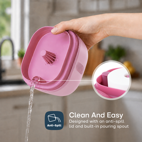 Clayr Reusable Dehumidifier 1000ml - 2 Refill Tabs Silicon Anti-Spill - Pink