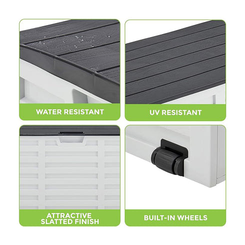 260L Outdoor Storage Box with Wheels