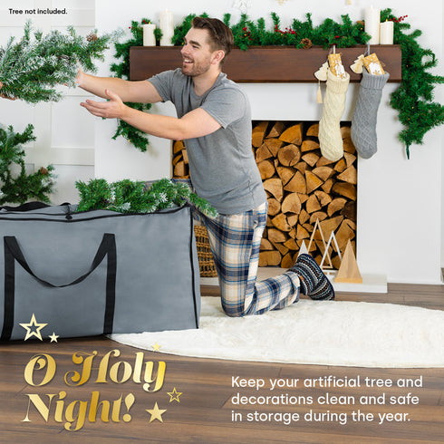 7ft Premium Christmas Tree Storage Bag - Grey