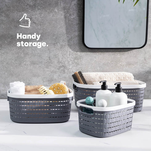 5L Ulana Woven Basket - Grey