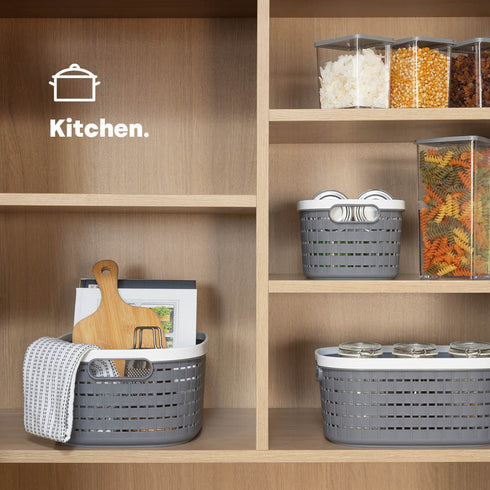 8L Ulana Woven Basket - grey