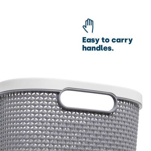 Kovan Grey Woven Basket - 22L