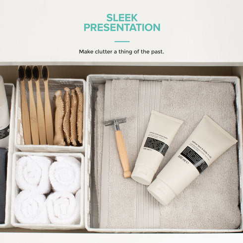 Strap Baskets, Set of 4 - Grey