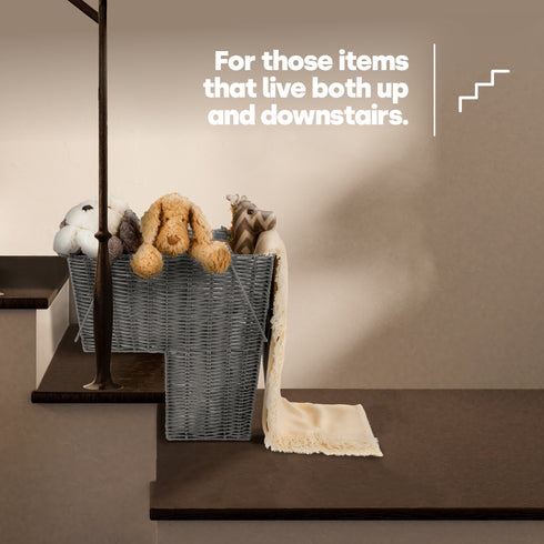 Stair Storage Basket - Grey