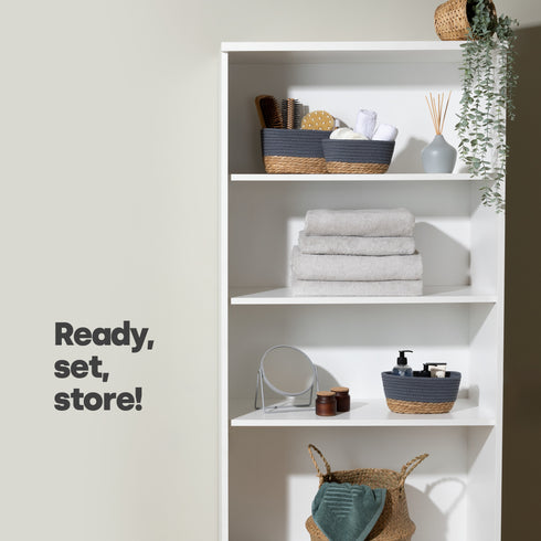 Tulla Seagrass Basket Set -Slate