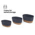 Tulla Seagrass Basket Set -Slate