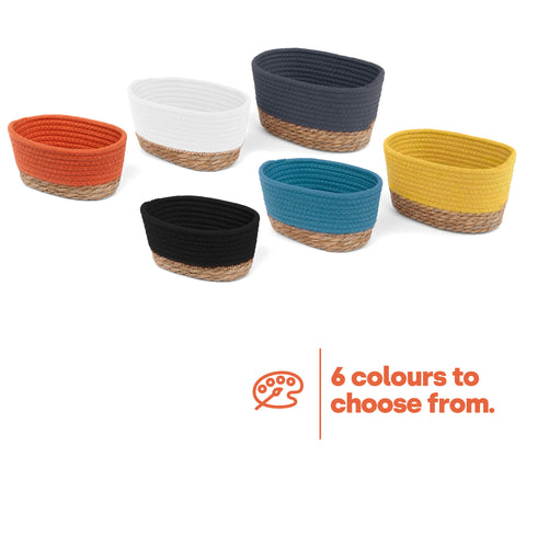 Tulla Seagrass Basket Set - Coral