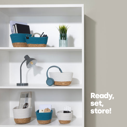 Tulla Seagrass Basket Set - Ocean