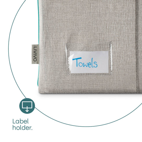 Folding Storage Bag with Metal Frame - Grey