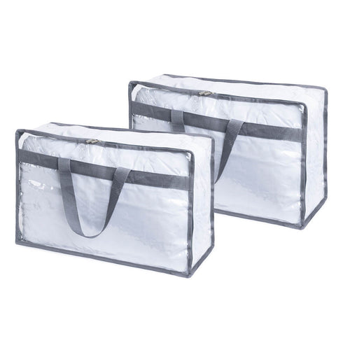 Set of 2 PVC Storage Bags - Transparent