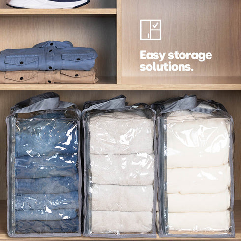 Set of 2 PVC Storage Bags - Transparent