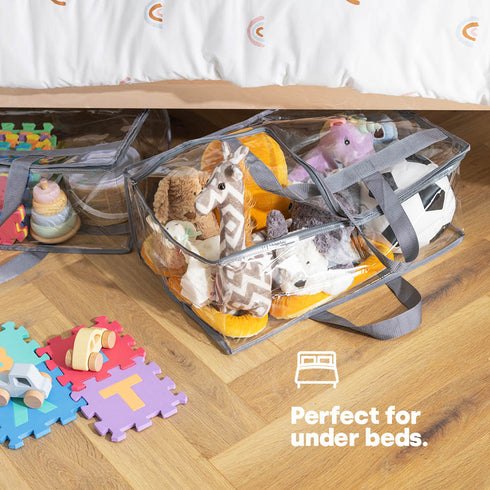 Set of 2 PVC Storage Bags - Transparent