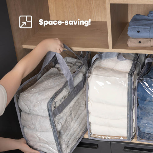 Set of 2 PVC Storage Bags - Transparent