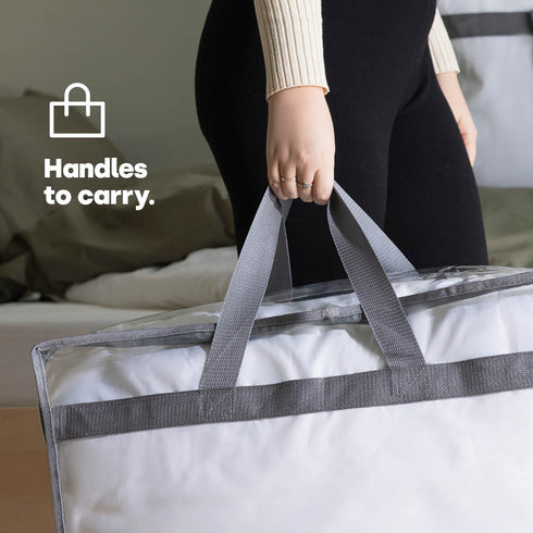 Set of 2 PVC Storage Bags - Transparent