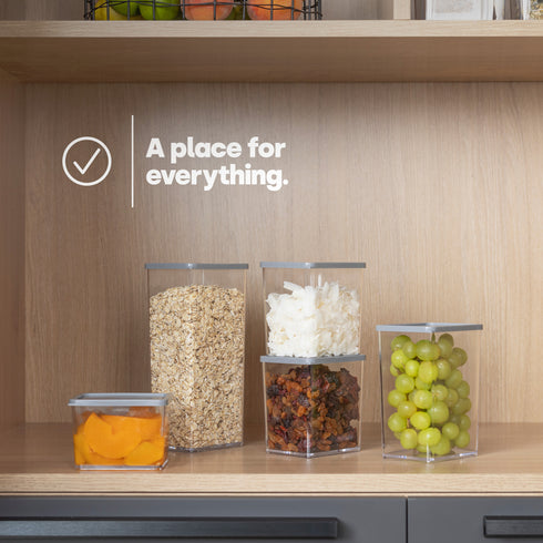 Food Storage Containers Set of 5 - Grey