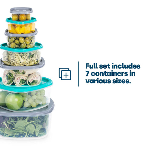 Livivo 7PC Square Food Containers