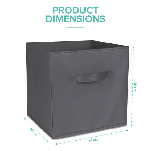 Foldable Storage Cubes Set of 6 - Grey