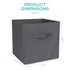 Foldable Storage Cubes Set of 6 - Grey