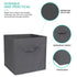 Foldable Storage Cubes Set of 6 - Grey