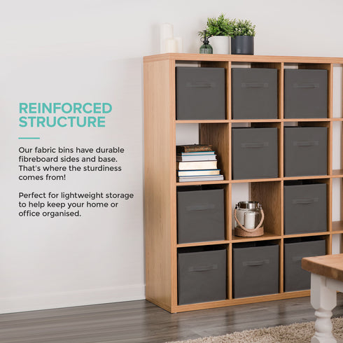 Foldable Storage Cubes Set of 6 - Grey