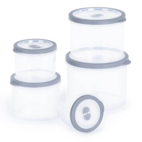 Airtight Mixed Round Containers - Set of 5
