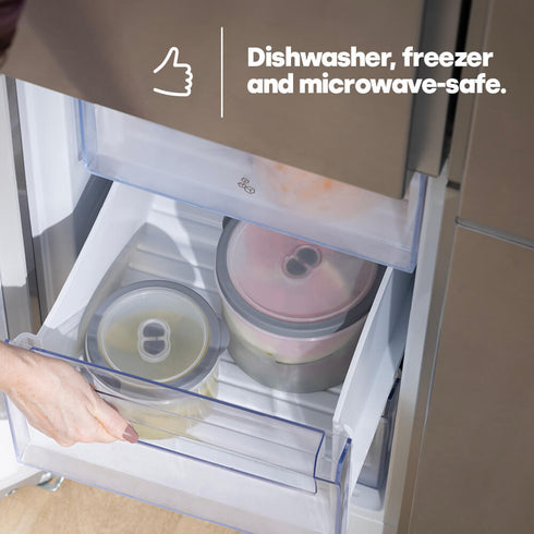 Airtight Mixed Round Containers - Set of 5