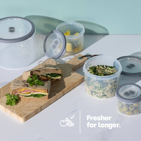 Airtight Mixed Round Containers - Set of 5