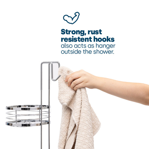 Over Shower Hanging Rack - Chrome