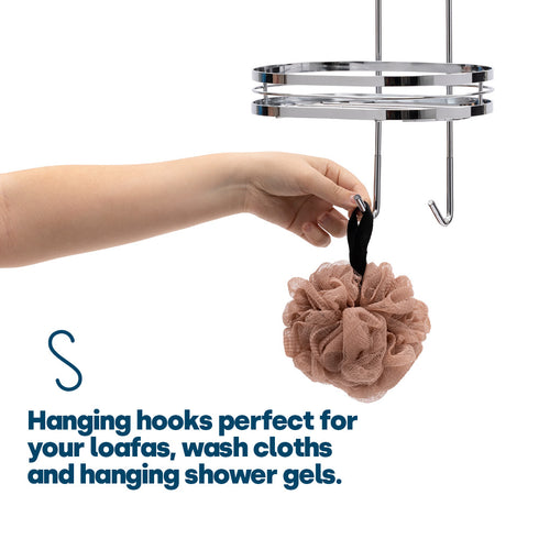 Over Shower Hanging Rack - Chrome