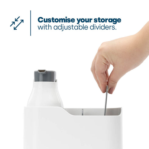 Sink Caddy with Soap Dispenser - White