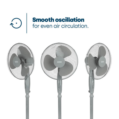 16" Pedestal Fan - Grey