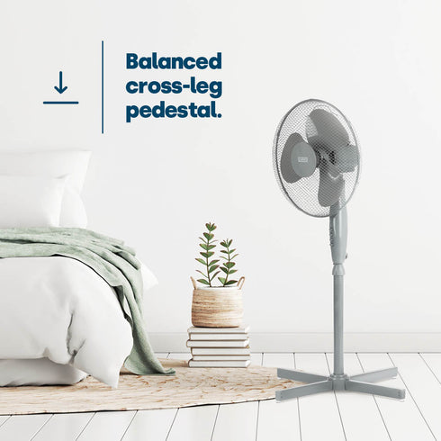 16" Pedestal Fan - Grey