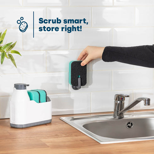 Dish Buddy Sponge with Holder – Pack of 10