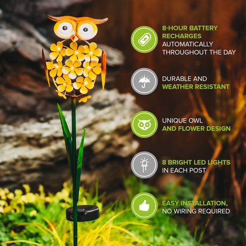 Owl Shaped Solar Power Garden Light